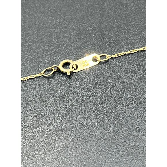 JWBR Vintage 10K Yellow Gold and Diamond Open Heart Love Pendant Necklace - Picture 7 of 12